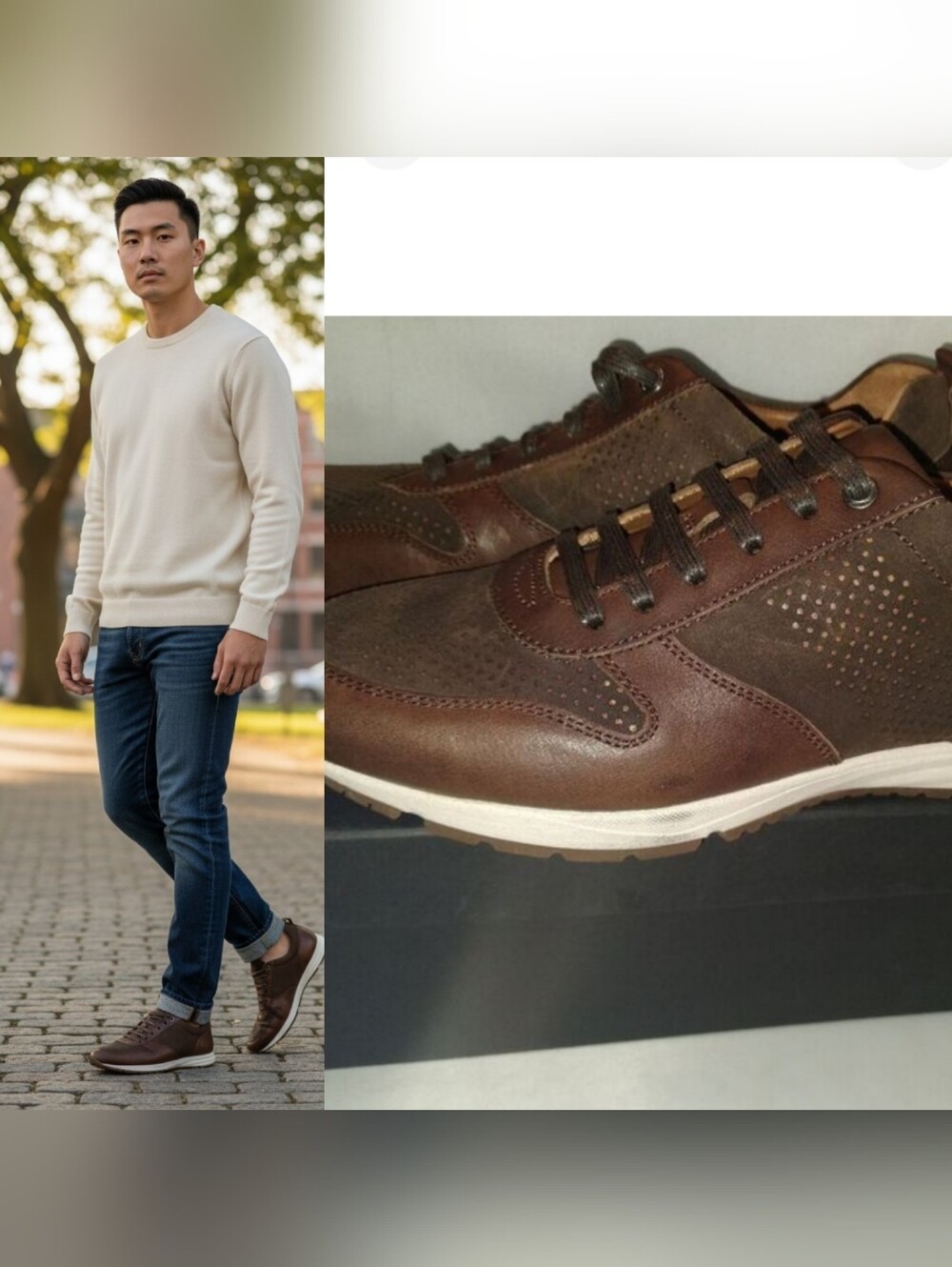 $225 Mens Gordon Rush Rubin Espresso Premium Sneakers Suede Brown 10.5 M